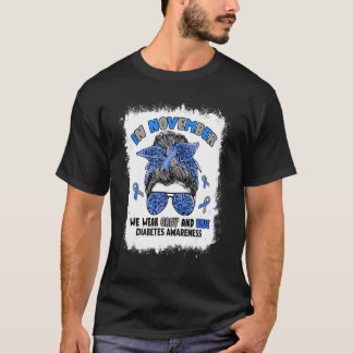I november Bära Grått och Blue Ribbon Messy Bun T Shirt
