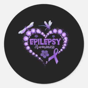 I november Bära Lila Epilepsy Awareness Kärlek Runt Klistermärke