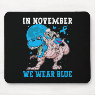 I november Bära vi Blue Diabetes Trex Dino Kids t Musmatta