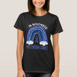 I november Bära vi Blue Leopard Rainbow Diabetes T Shirt