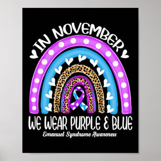 I november Bära vi Lila och Blue Emanuel Syndro Poster