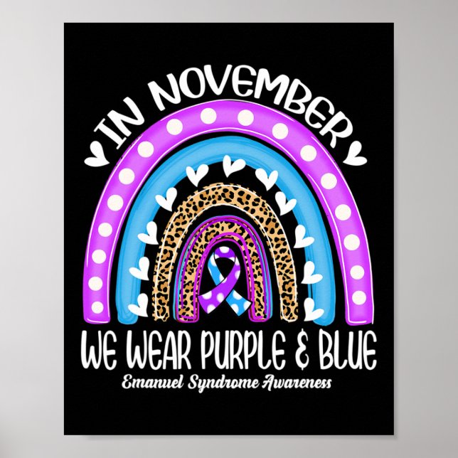 I november Bära vi Lila och Blue Emanuel Syndro Poster (Framsidan)