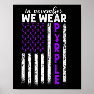 I november Bära vi Lila pankreascancer USA F Poster