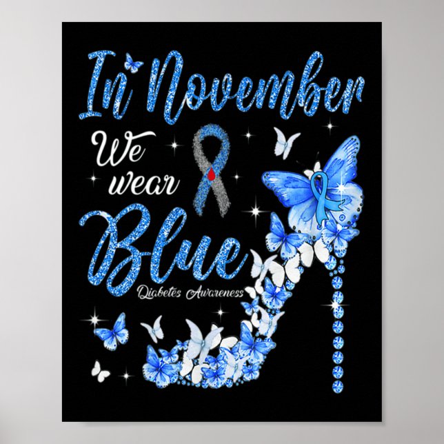 I november Bäror vi blådiabetes - medvetandehöjand Poster (Framsidan)