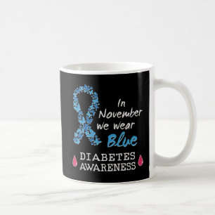 I november bäror vi blått, diabetesmedvetande kaffemugg