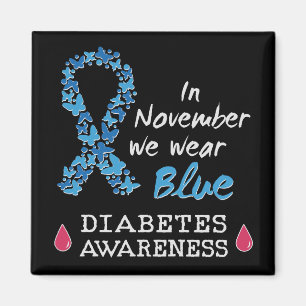 I november bäror vi blått, diabetesmedvetande magnet