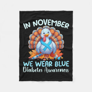 I november Bäror vi blått Turkiet tacksamt diabete Fleecefilt
