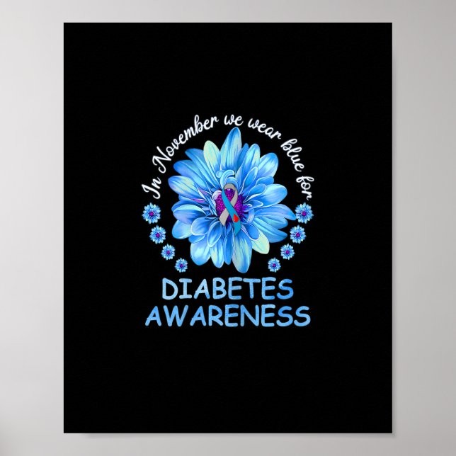 I november Bäror vi blåtunga-diabetes Awaren Poster (Framsidan)