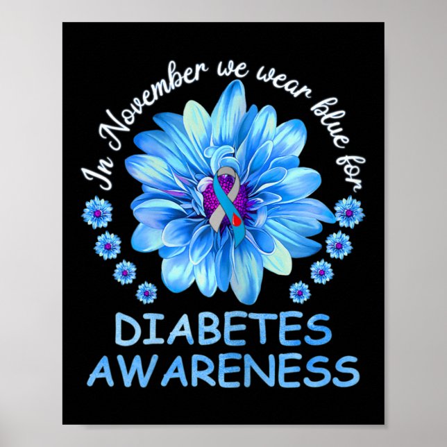 I november Bäror vi blåtunga-diabetes Awaren Poster (Framsidan)