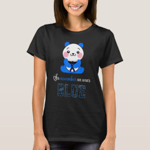 I november Bäror vi "Blue Diabetes Awareness Pand" T Shirt