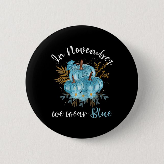 I november Bäror vi Blue Pumpkins Fall Diabetes Aw Knapp (Framsida)
