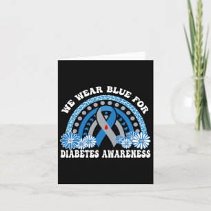 I november Bäror vi Blue Rainbow Diabetes Awarenes Kort
