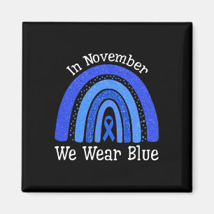 I november Bäror vi Blue Rainbow Diabetes Awarenes Magnet