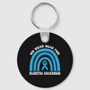 I november Bäror vi Blue Rainbow Diabetes Awarenes Nyckelring