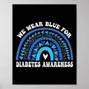 I november Bäror vi Blue Rainbow Diabetes Awarenes Poster