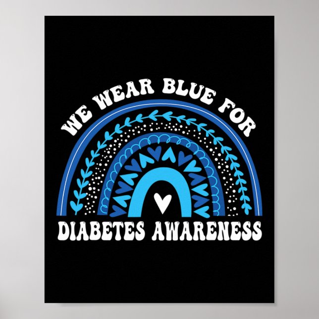 I november Bäror vi Blue Rainbow Diabetes Awarenes Poster (Framsidan)