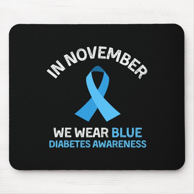 I november Bäror vi "Blue Support Diabetes Awarene Musmatta (Framsidan)