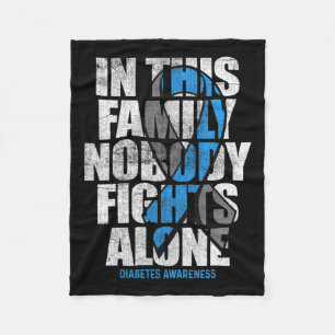 I november Bäror vi Blue T1d T2d Diabetes Fleecefilt