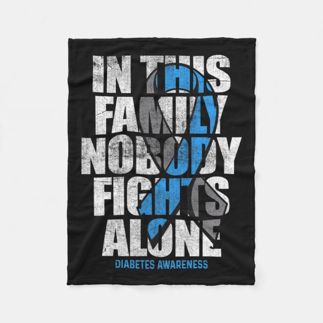 I november Bäror vi Blue T1d T2d Diabetes Fleecefilt (Framsidan)