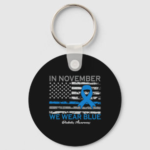 I november Bäror vi Blue T1d T2d Diabetes Nyckelring