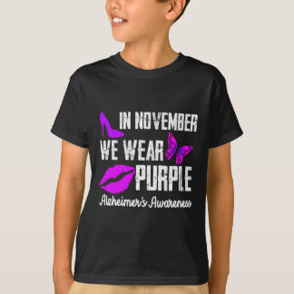 I november Bäror vi Lila Alzheimers medvetenhet T Shirt