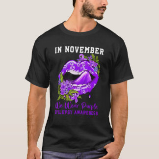 I november Bäror vi Lila Epilepsimedvetenhet T Shirt