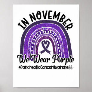 I november Bäror vi Lila pankreascancer i Poster