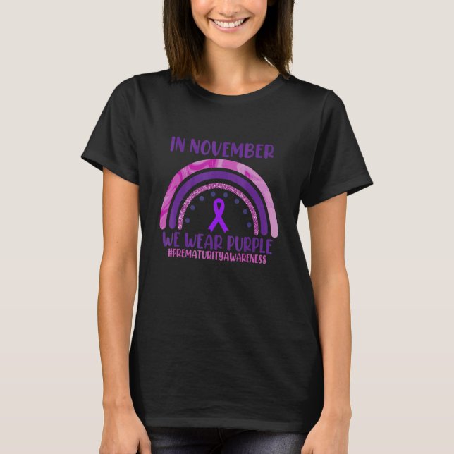 I november Bäror vi Lila Premognadsmedvetande G T Shirt (Framsida)