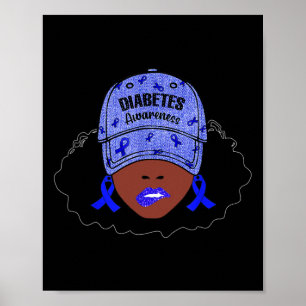 I november Bäror vi Medveten Blue Black Girl Diabe Poster