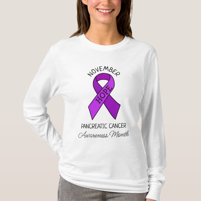 I november månad är Pankreascancermedvetande månad T Shirt (Framsida)