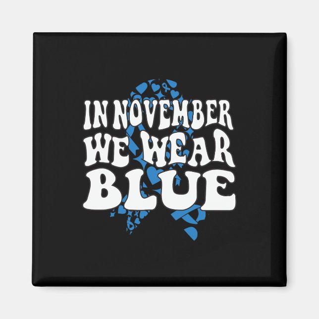 I november uppmärksammar vi Bära Blue Ribbon Diabe Magnet (Framsidan)