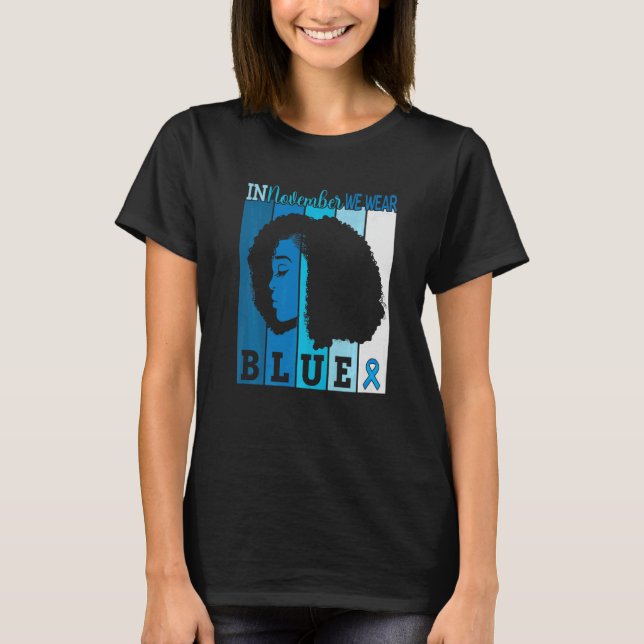 I november uppmärksammar vi Bära Blue Ribbon Diabe T Shirt (Framsida)