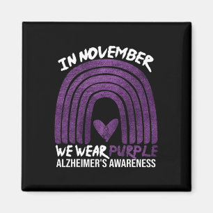 i november uppmärksammar vi bära lila alzheimer magnet