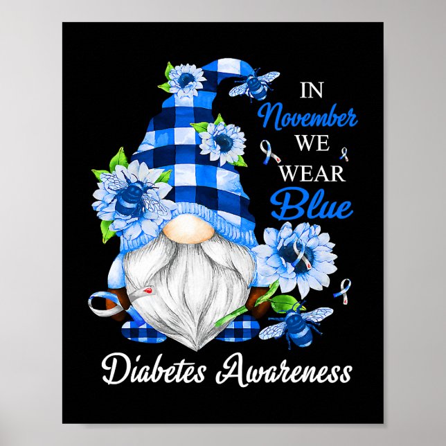 I november uppmärksammar vi Bäran Blue Gnomes Diab Poster (Framsidan)