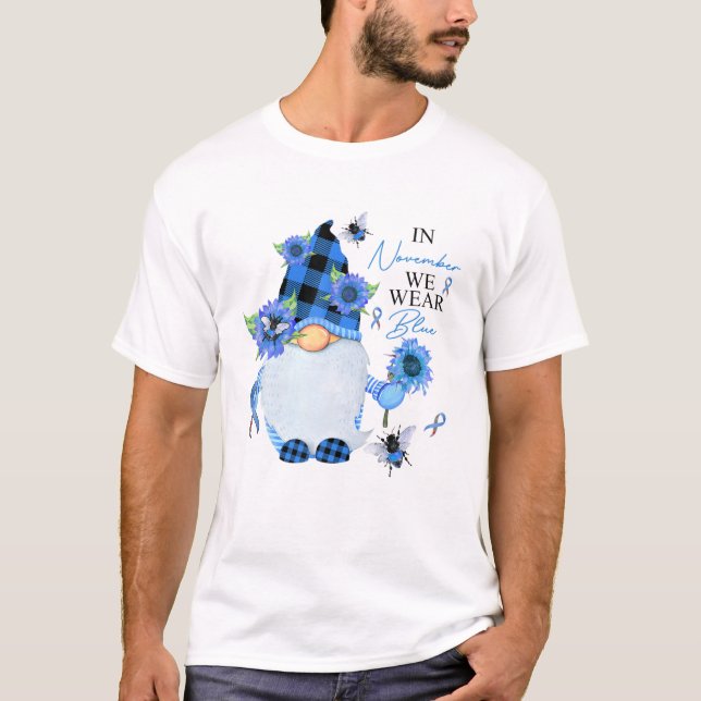 I november uppmärksammar vi Bäran Blue Gnomes Diab T Shirt (Framsida)