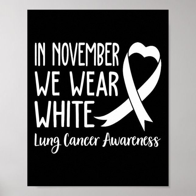 I november uppmärksammar vi vitlung Cancer Bära 1 Poster (Framsidan)