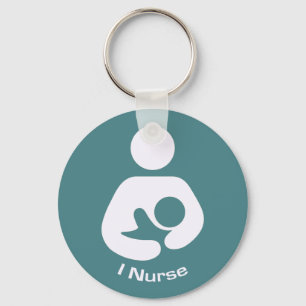I Nurse Pro-Amning Icon (Teal) Nyckelring