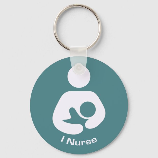 I Nurse Pro-Amning Icon (Teal) Nyckelring (Framsida)