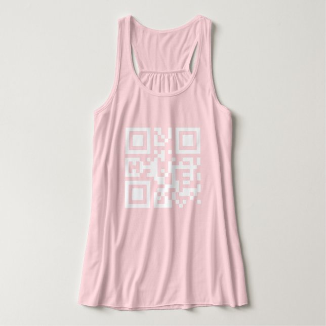 I ❤ NY - QR-kod Linne Med Racerback (Design framsida)