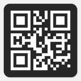 I❤NY -- QR kodifierar inverterat Fyrkantigt Klistermärke