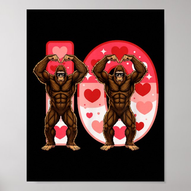 I-o Couples Matching Funny Bigfoot In Midwestern V Poster (Framsidan)