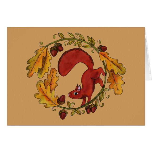 I Oakträd Hälsningskort (Framsidan Horizontal)