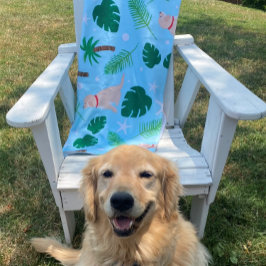 I Ocean Blue Beach Towel