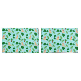I Ocean Blue Tropical Valps Pillowcases