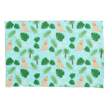 I Ocean Blue Tropical Valps Pillowcases