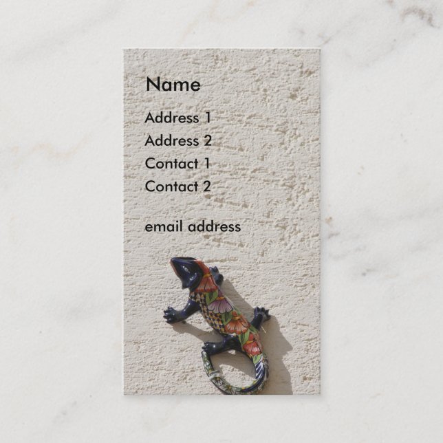 i ödla visitkort (Framsida)