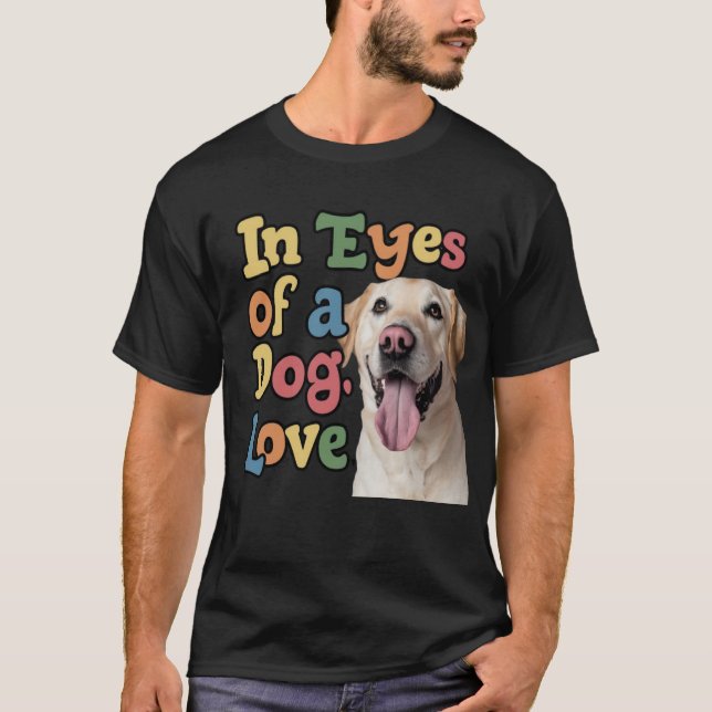 I Ögon i Kärlek vid Hund T Shirt (Framsida)