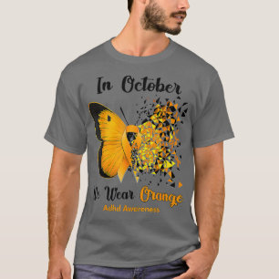I oktober 2010 Bära Orange ADHD-medvetenhet 1 T Shirt