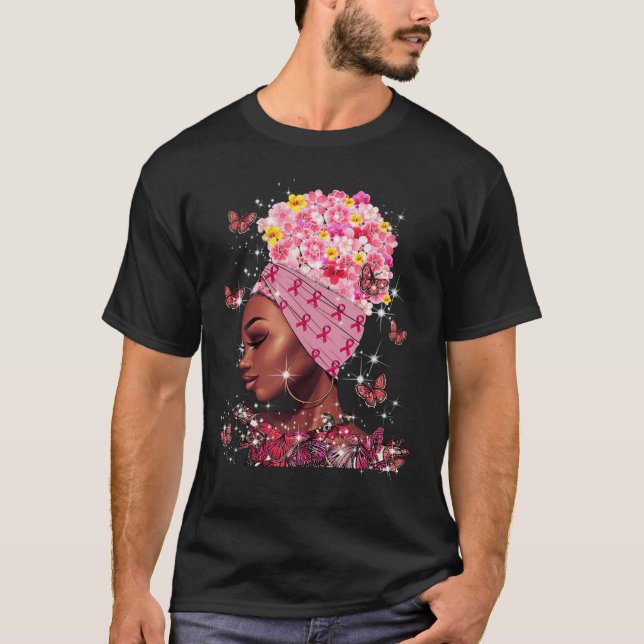 I oktober 2010 Bära Rosa Black Woman T Shirt (Framsida)