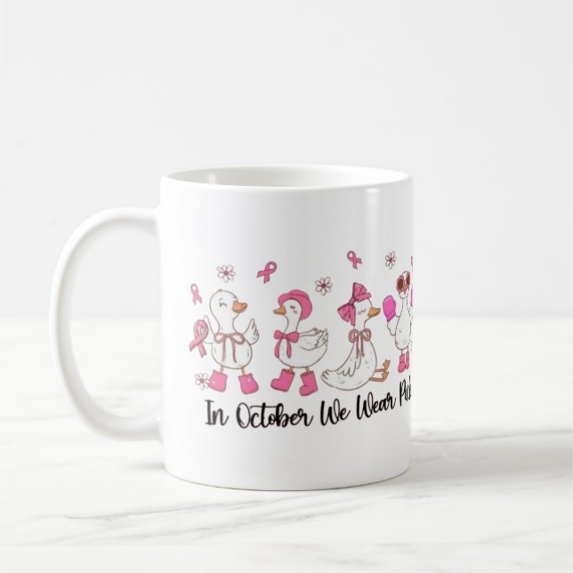 I oktober 2010 🎀 vi Bära Rosa Anka Design 🦆 💗 Kaffemugg (Vänster)